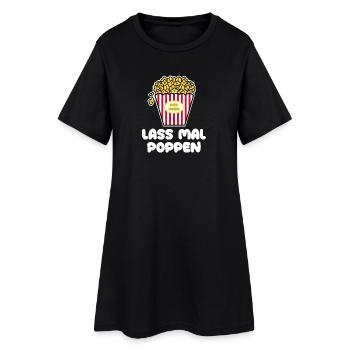 Films Déclaration Films Soirée cinéma Soirée cinéma Popcorn - Robe T-shirt Femme - noir - Devant