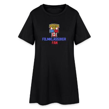 Kino Movies Theater Statement Popcorn Filmabend - Frauen T-Shirt-Kleid - Schwarz - Vorne