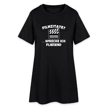 Dvd Abend Statement Movies Theater Kino Nacht - Frauen T-Shirt-Kleid - Schwarz - Vorne