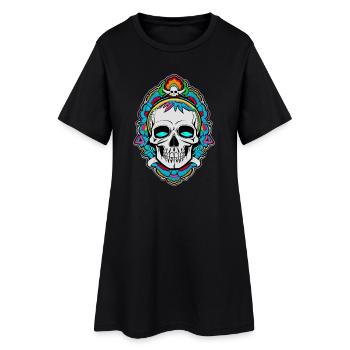 Skull - Women’s T-Shirt Dress - black - Front