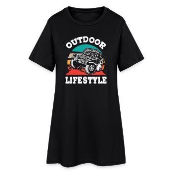 Jeeps Aventure Tout-terrain - Robe T-shirt Femme - noir - Devant