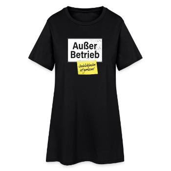 Außer Betrieb Geduldsfaden Gerissen Geduld Büro - Frauen T-Shirt-Kleid - Schwarz - Vorne