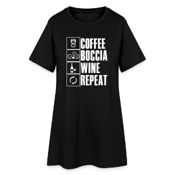 Café Boccia Wine Répétez en disant Boccia Player - Robe T-shirt Femme - noir - Devant