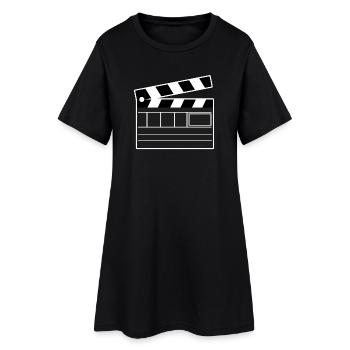 Films Soirée Cinéma Dvd Soirée Film Regarder Cineast - Robe T-shirt Femme - noir - Devant