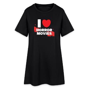 Cinéma Cineaste I Love Movies Déclaration de cœur Films - Robe T-shirt Femme - noir - Devant