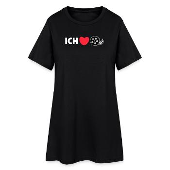 Heart Cinema Night I Love Movies Déclaration Films - Robe T-shirt Femme - noir - Devant