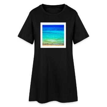 Mer - Robe T-shirt Femme - noir - Devant