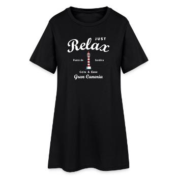 Relax, Grande Canarie, Punta de Sardina, Espagne - Robe T-shirt Femme - noir - Devant