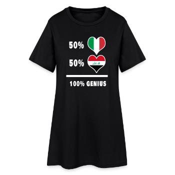 Irak et Italie 100% drapeaux fantastiques - Robe T-shirt Femme - noir - Devant