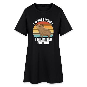 Motif animalier du zoo de Capybara - Robe T-shirt Femme - noir - Devant