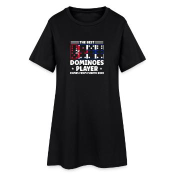 Conception de domino - Robe T-shirt Femme - noir - Devant