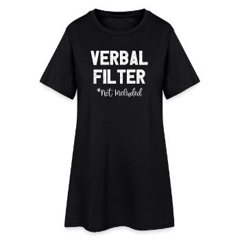 Verbal Filter Not Included I Fun Lustiges - Frauen T-Shirt-Kleid - Schwarz - Vorne