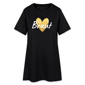 Braut Jungesellinnenabschied - Frauen T-Shirt-Kleid - Schwarz - Vorne