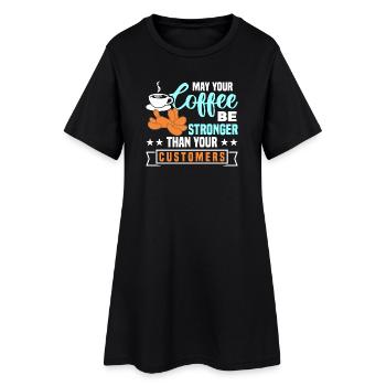 Ballon Twisting Design - Frauen T-Shirt-Kleid - Schwarz - Vorne