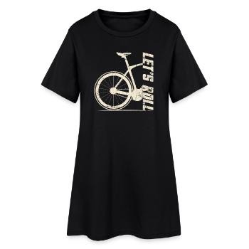 Silhouette rétro de vélo - Robe T-shirt Femme - noir - Devant