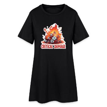 Game Master Critical Damage – RPG LARP Design - Women’s T-Shirt Dress - black - Front