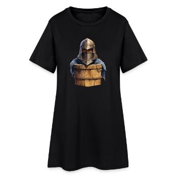 Knight in the Bucket – Funny RPG Design - Women’s T-Shirt Dress - black - Front