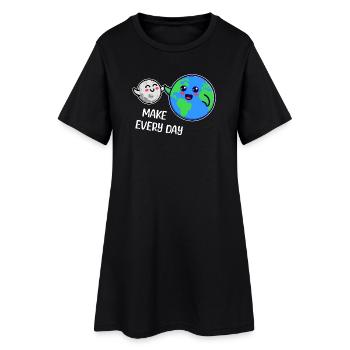 Mother Earth Statement Eco-Friendly Environment - Women’s T-Shirt Dress - black - Front