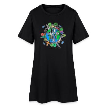 Environnement Terre Mère Protection de l’environnement Arbre Conservation de la nature - Robe T-shirt Femme - noir - Devant