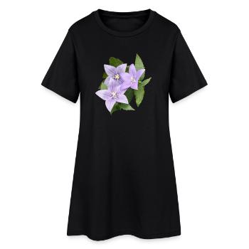 FLEUR DE BALLON VIOLET - Robe T-shirt Femme - noir - Devant