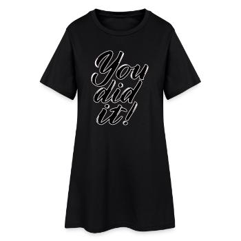 T-shirt avec slogan - Robe T-shirt Femme - noir - Devant
