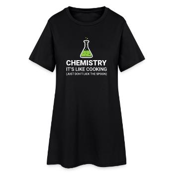 La chimie, c’est comme la cuisine - Robe T-shirt Femme - noir - Devant