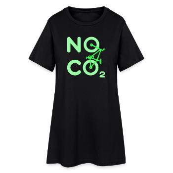 Environmentalist Co2 Environmental Statement Earth Nature - Women’s T-Shirt Dress - black - Front