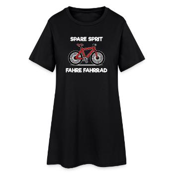 Umweltfreundlich Umwelt Statement Erde Naturschutz - Frauen T-Shirt-Kleid - Schwarz - Vorne