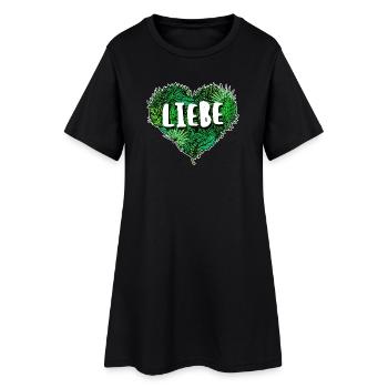 Umwelt Natur Herz Naturschutz Umweltschützer Erde - Frauen T-Shirt-Kleid - Schwarz - Vorne