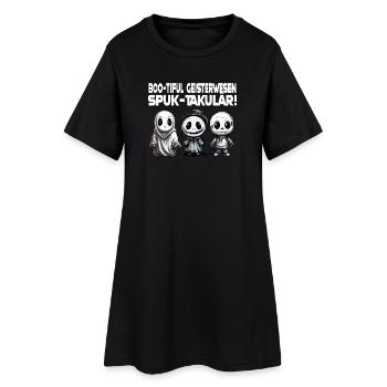 Geisterwesen Spruch Halloween Design - Frauen T-Shirt-Kleid - Schwarz - Vorne
