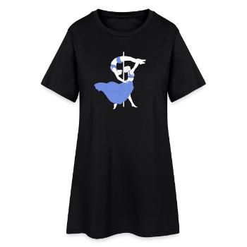 Pole Dance Blue Impression - Women’s T-Shirt Dress - black - Front