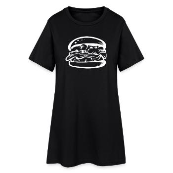Burger Shop Symbol Food Food Restauration rapide - Robe T-shirt Femme - noir - Devant