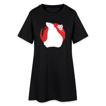 Silhouette d’ours japonais - Robe T-shirt Femme - noir - Devant