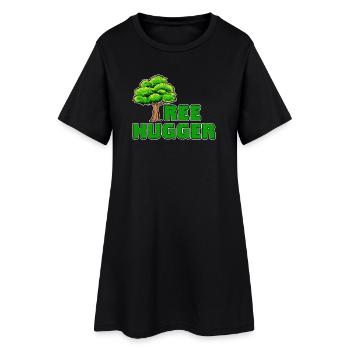Environnement, Arbre, Terre, Nature, Déclaration, Protection de l’environnement - Robe T-shirt Femme - noir - Devant