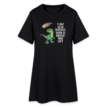 Environmental Damage Statement Earth Environment Global Warming - Women’s T-Shirt Dress - black - Front