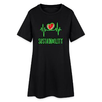 Environnement Déclaration de durabilité Protection de l’environnement Terre - Robe T-shirt Femme - noir - Devant