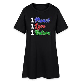Planète Terre Mère Nature Déclaration Conservation - Robe T-shirt Femme - noir - Devant