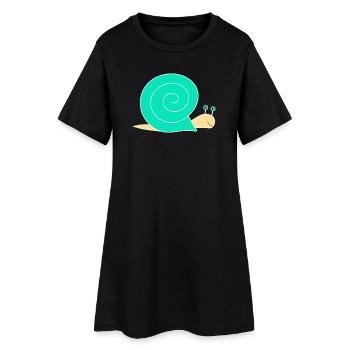 escargot - Robe T-shirt Femme - noir - Devant