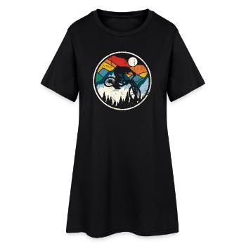 Sortie en VTT Silhouette Sunrise - Robe T-shirt Femme - noir - Devant
