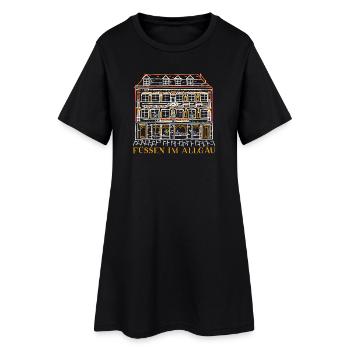 Füssen im Allgäu,Altstadt, Bayern, Deutschland - Frauen T-Shirt-Kleid - Schwarz - Vorne