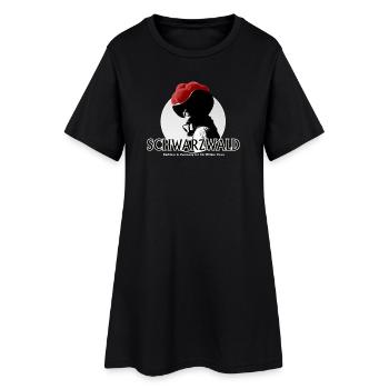 Schwarzwald Retro Silhouette - Frauen T-Shirt-Kleid - Schwarz - Vorne