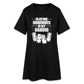 Conception de jeux Domino - Robe T-shirt Femme - noir - Devant