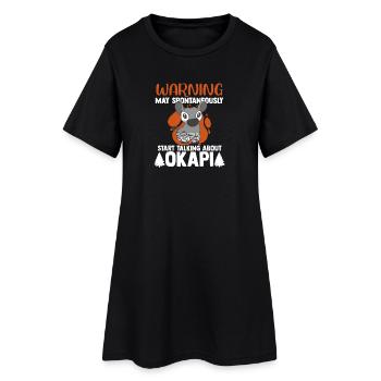 Okapi zwischen Wald und Wildnis - Frauen T-Shirt-Kleid - Schwarz - Vorne