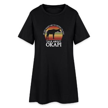 Okapi zwischen Wald und Wildnis - Frauen T-Shirt-Kleid - Schwarz - Vorne