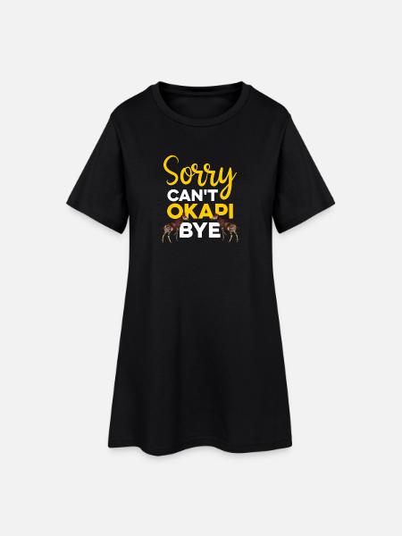 Okapi Highlights im Zoo - Frauen T-Shirt-Kleid - Schwarz