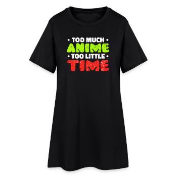 Anime Trickfilm Comic Statement Manga Japan - Frauen T-Shirt-Kleid - Schwarz - Vorne