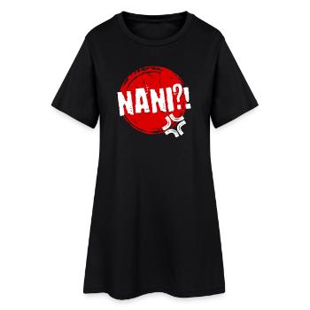 Manga Nani Disant Anime Animation Japonaise Comic - Robe T-shirt Femme - noir - Devant