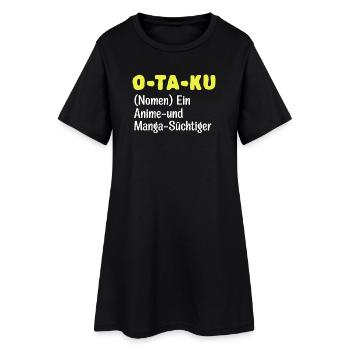 Déclaration de manga Anime Otaku Mangastyle Cartoon - Robe T-shirt Femme - noir - Devant