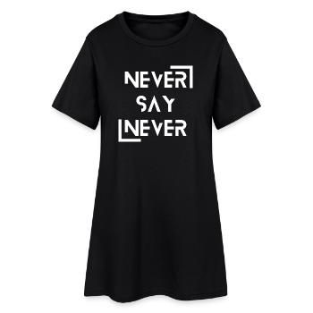 Ne jamais dire jamais - Robe T-shirt Femme - noir - Devant