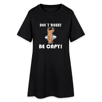 Capybara Wasserschwein Capybaras - Robe T-shirt Femme - noir - Devant